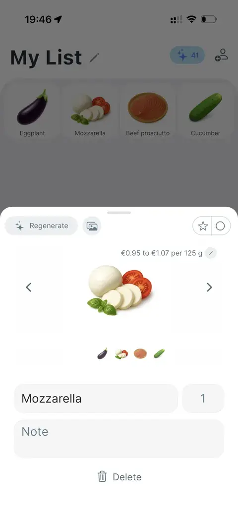Product sheet with AI image regeneration