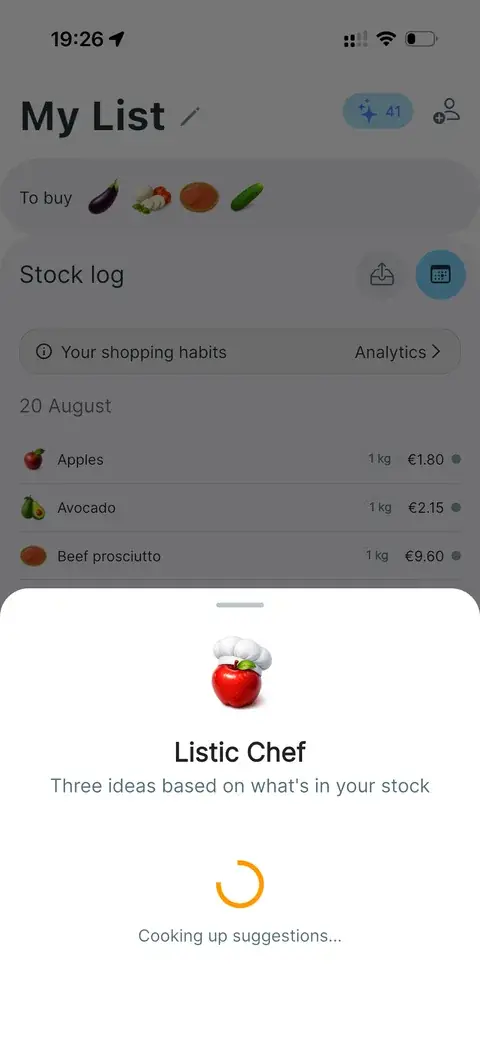 Cooking suggestions from Listic Chef